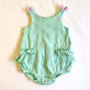 koala baby pastel mint tulip print bubble romper playsuit 6-9 months baby girl